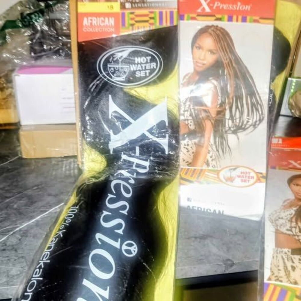 X-Pression African Collection Kanekalon Braiding Hair Hot Water Set of 3
